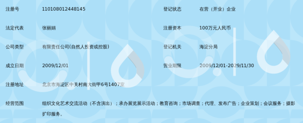 北京艺丽时代文化传播有限责任公司